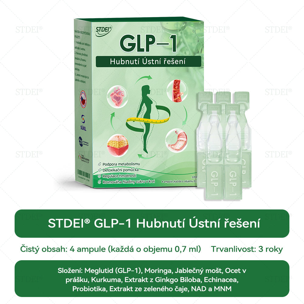 🌿 Oficiální obchod ČR | STDEI® GLP-1 8-v-1 Fit & Vital Řešení (Jednou denně, viditelné změny za 7 dní) ✅ Obezita, kardiovaskulární zdraví, cukrovka, spánková apnoe, zdraví střev, problémy se klouby a další.